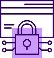 Data encryption Outline Style Icon vector