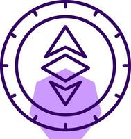 Ethereum Outline Style Icon vector