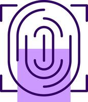 Biometric authentication Outline Style Icon vector