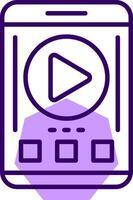 Play Outline Style Icon vector