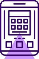 Calculator Outline Style Icon vector