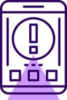 Warning Outline Style Icon vector