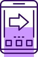 Arrow Outline Style Icon vector