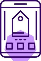 Tag Outline Style Icon vector
