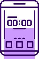 Clock Outline Style Icon vector