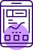 Analytics Outline Style Icon vector