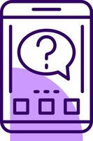Question Outline Style Icon vector