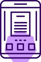 Document Outline Style Icon vector