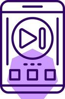 Skip forward Outline Style Icon vector