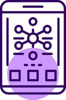 Graph Outline Style Icon vector