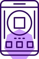 Stop Outline Style Icon vector