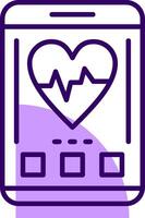 Heartbeat Outline Style Icon vector