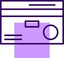 Debit card Outline Style Icon vector