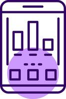 Chart Outline Style Icon vector