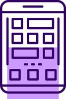 Grid Outline Style Icon vector