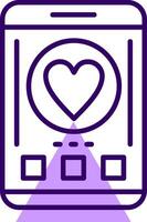 Like Outline Style Icon vector