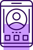 Profile Outline Style Icon vector