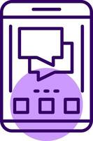 Chat Outline Style Icon vector