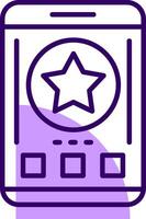 Star Outline Style Icon vector