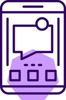 Messages Outline Style Icon vector