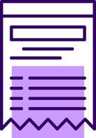 Receipt Outline Style Icon vector