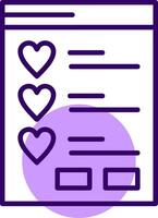 Wishlist Outline Style Icon vector