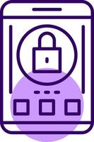 Lock Outline Style Icon vector