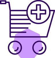 Add to Cart Outline Style Icon vector