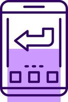 Back Outline Style Icon vector