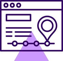 Tracking Outline Style Icon vector