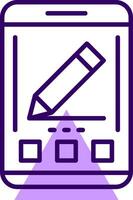 Edit Outline Style Icon vector