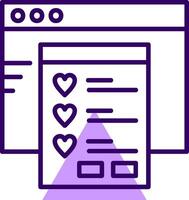 Wishlist Outline Style Icon vector