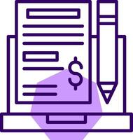 Project Budget Outline Shape Style Icon vector