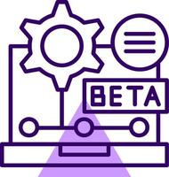 Beta Outline Shape Style Icon vector