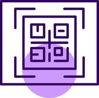 QR Code Outline Style Icon vector