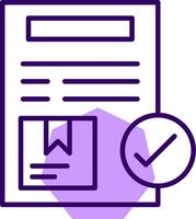 Order Confirmation Outline Style Icon vector
