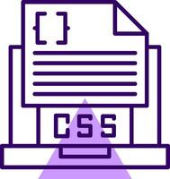 Css File Outline Shape Style Icon vector