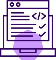 Code Correction Outline Shape Style Icon vector