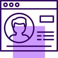 User Profile Outline Style Icon vector