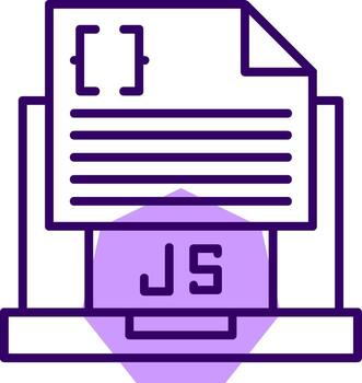 Javascript File Outline Shape Style Icon vector