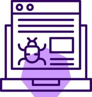 Bug Outline Shape Style Icon vector