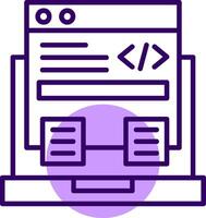 Code Framework Outline Shape Style Icon vector