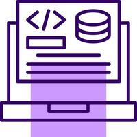 Backend Development Outline Shape Style Icon vector