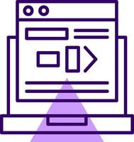 Command Line Outline Shape Style Icon vector