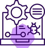 Debug Outline Shape Style Icon vector