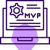 MVP Outline Shape Style Icon vector