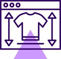 Color Options Outline Style Icon vector