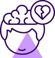 Heartbreak Outline Shape Style Icon vector