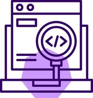 Code Testing Outline Shape Style Icon vector
