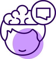 Inner Dialogue Outline Shape Style Icon vector
